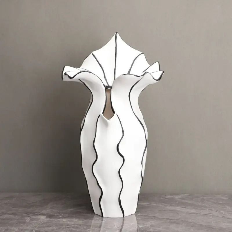 白い花瓶 黒い花瓶 フラワーベース 花瓶 花器 花生け 花入れ フラワー