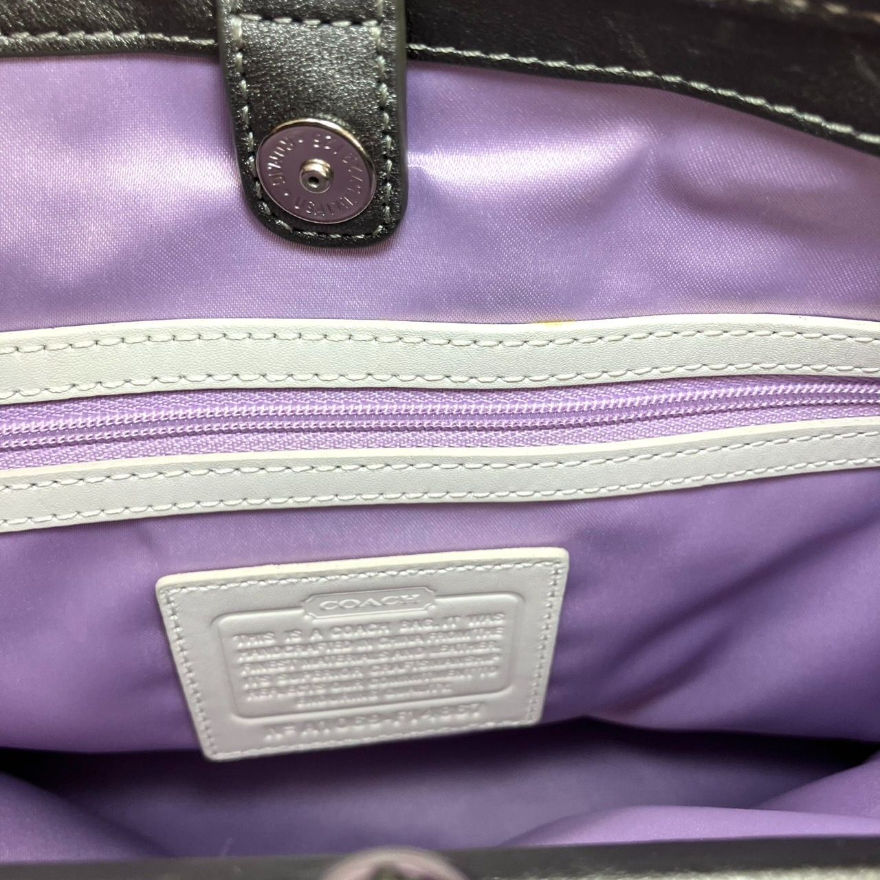 COACH がま口 トートバッグ ストロー フラワー ハンプトンズ
