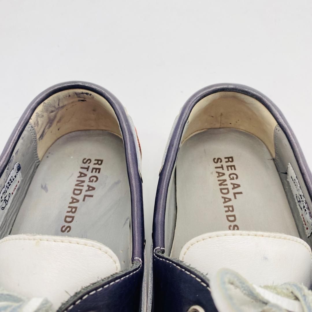 【ほぼ新品】◾️REGAL リーガル◾️デッキシューズ◾️954R◾️本革◾️トリコロール REGAL デッキシューズ トリコロール 25.5cm メンズ リーガル