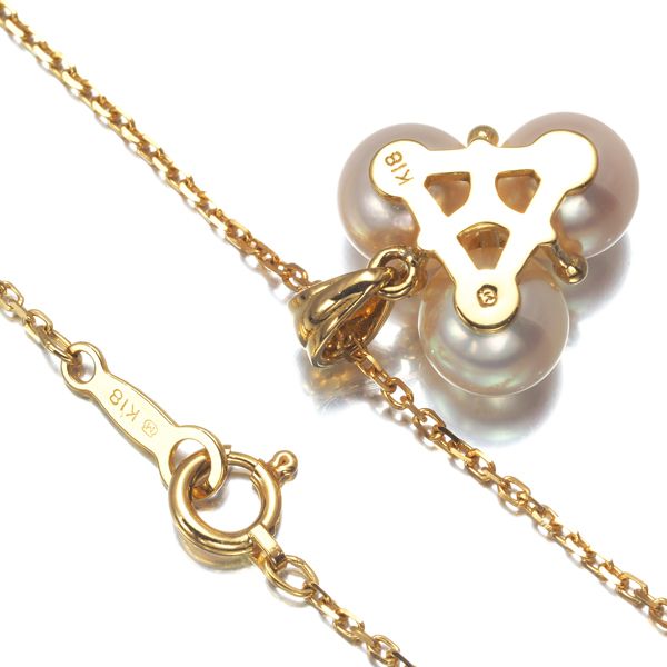 ミキモト ネックレス パール 真珠 6.6mm ダイヤ ダイヤモンド K18YG  