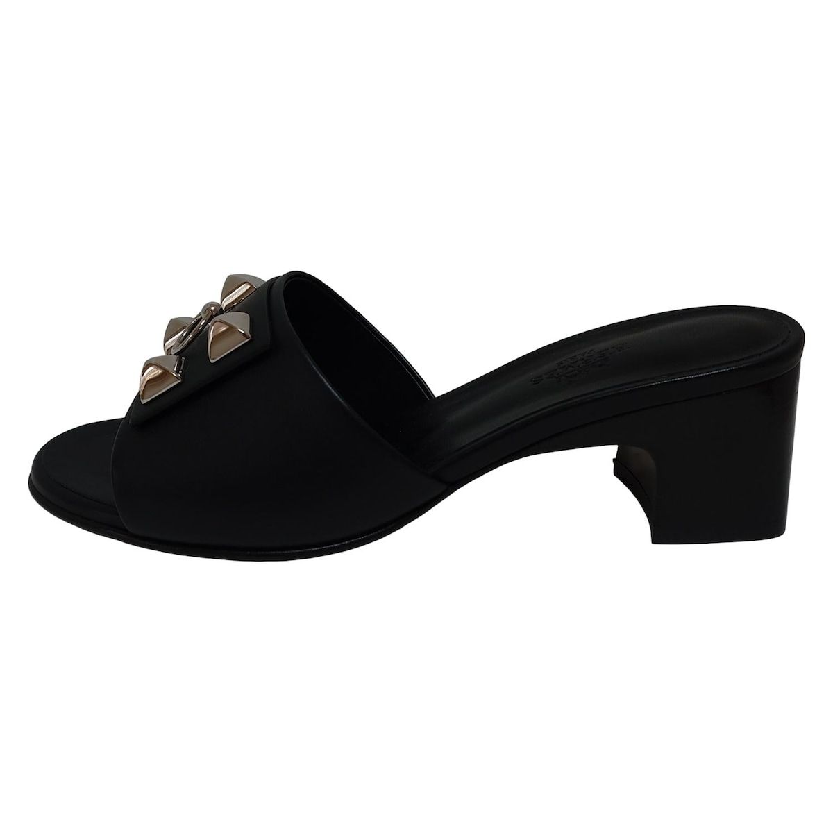 HERMES エルメス ミュール 36 レディース ドリーミー 黒 コリエドシアン レザー