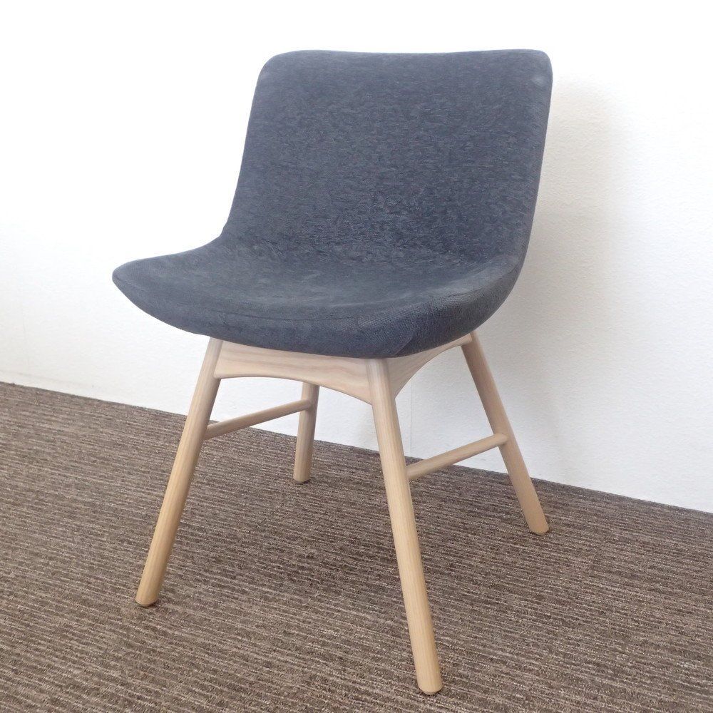 SOGOKAGU ダイニングチェア グレー 肘無 椅子 リビング ミーティングチェア 会議 カフェ モダン 北欧 木目調 EG18826 オフィス家具