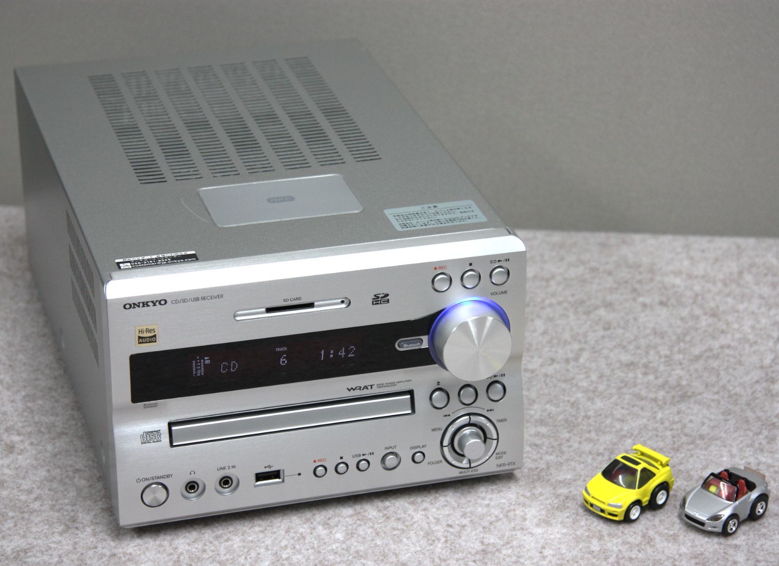 [状態考慮] ONKYO ハイレゾ対応 Bluetooth NFR-9TX オンキヨー、ハイレゾ対応のCD/USB/Bluetoothコンポ。音質強化の