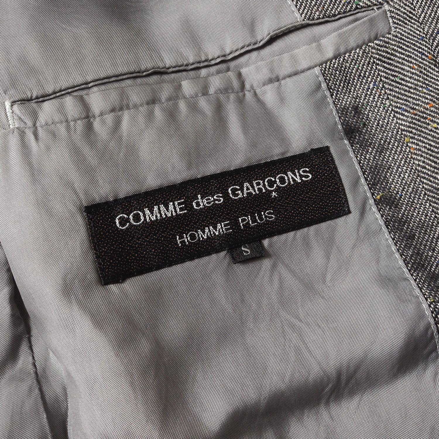 爽やかな COMME des GARCONS HOMME PLUS コムデギャルソン オムプリュス ジャケット ヘザーグレー サイズ S 95SS ネップ ピリング リネンウール 3B テーラード PJ-10011S 安定した
