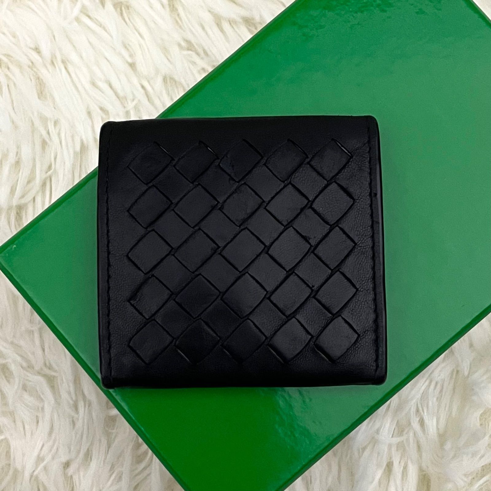 l31　ボッテガヴェネタ　ブラック　コインケース　小銭入れ ボッテガヴェネタ 財布 ボッテガ 財布 BOTTEGA VENETA コイン