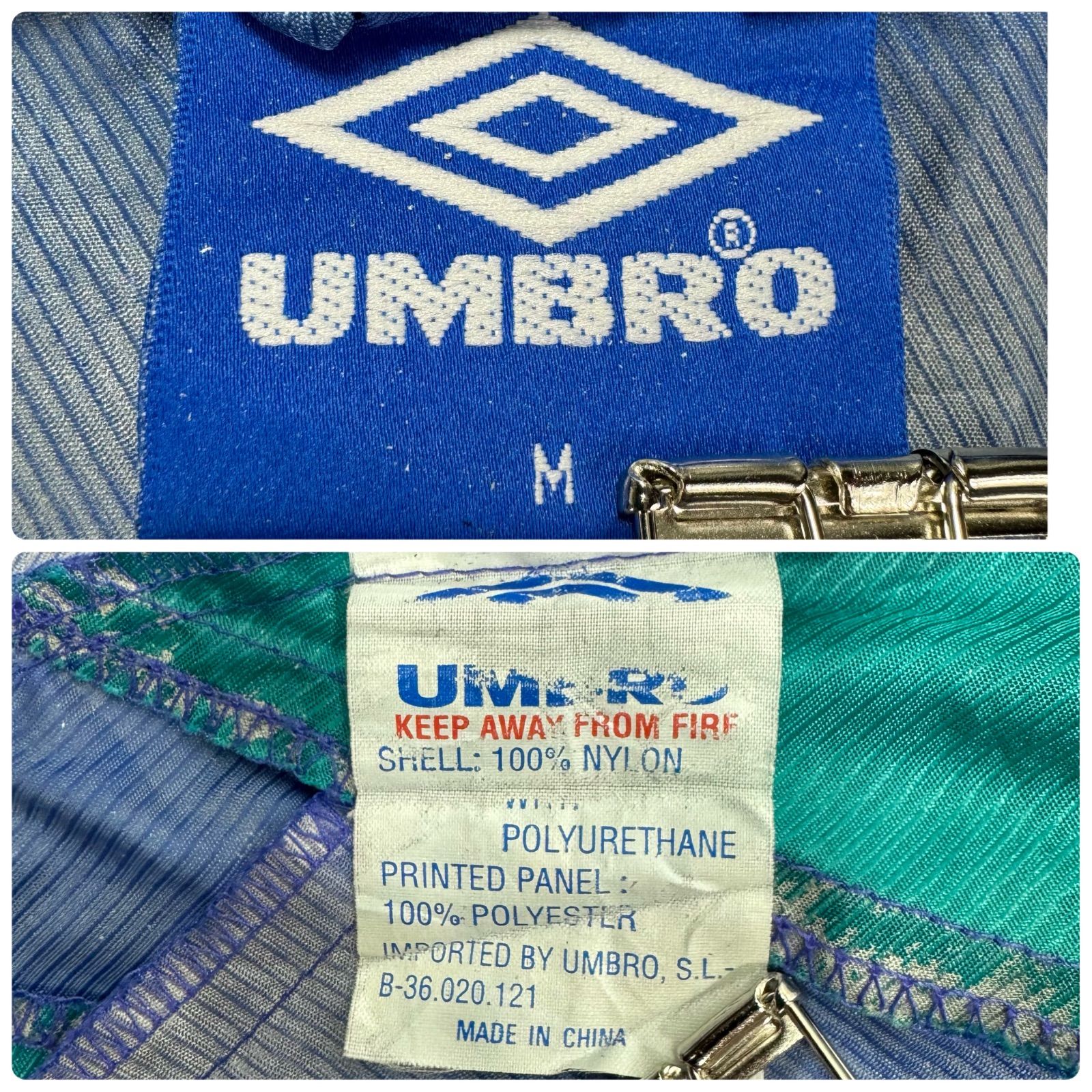 90s UMBRO Logo Print Zip-up Nylon Jacket アンブロ ナイロン 90s UMBRO Logo Print Zip-up Nylon Jacket アンブロ ナイロン
