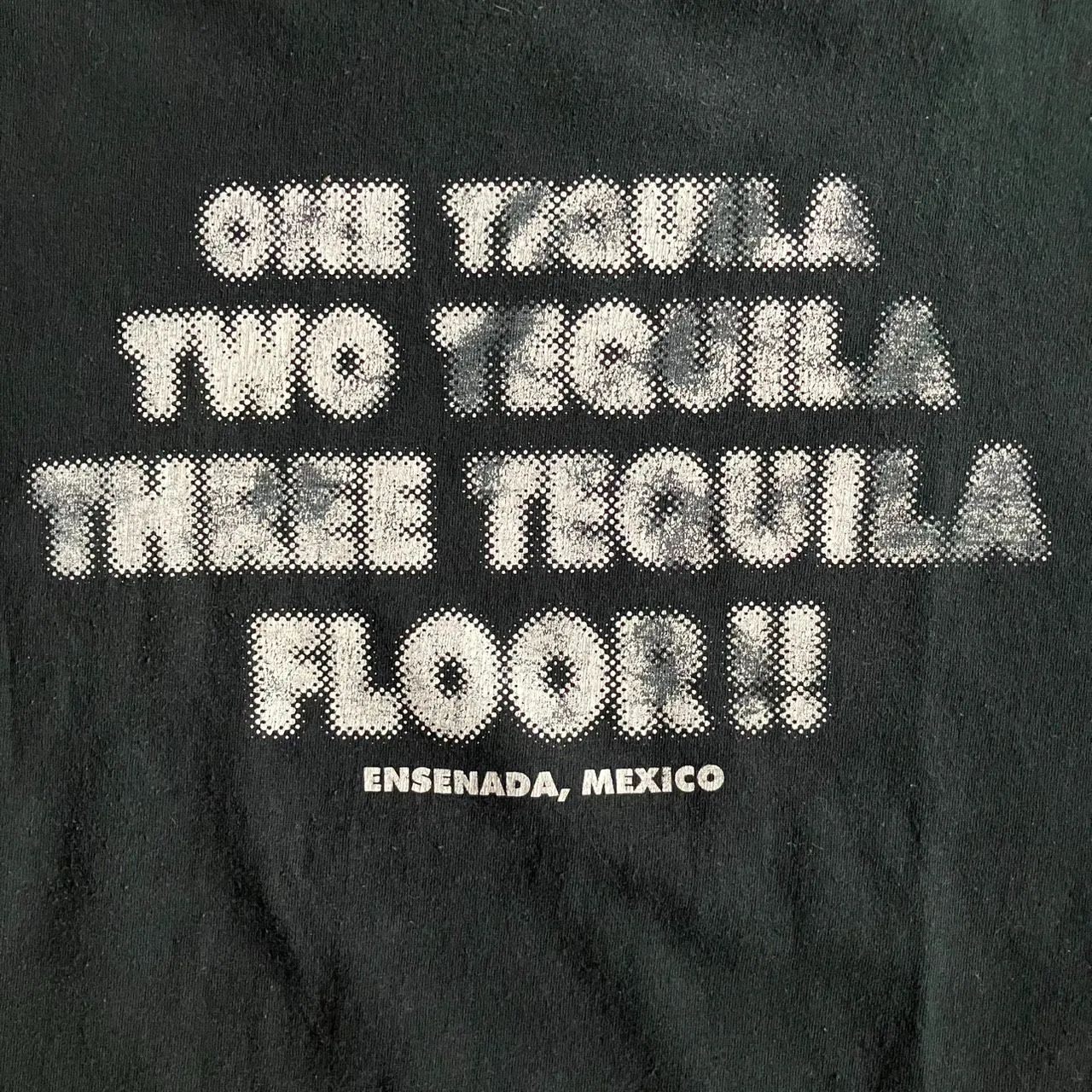 00s テキーラ Tシャツ Lサイズ モーション文字 ぼかし文字
