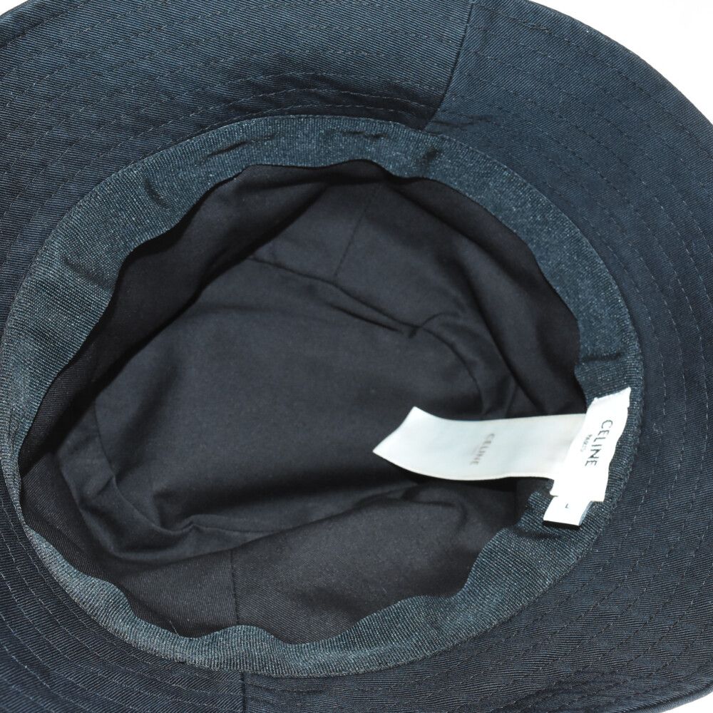 CELINE (セリーヌ) 22SS Hedi Slimane LOGO BUCKET HAT ロゴプリントコットンバケットハット 帽子 ブラック  2AU5B968P - メルカリ