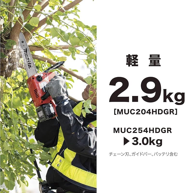 マキタ Makita 200ミリ充電式チェンソー 赤 MUC204HDGR 1 HRDEVELOPMENT_JP