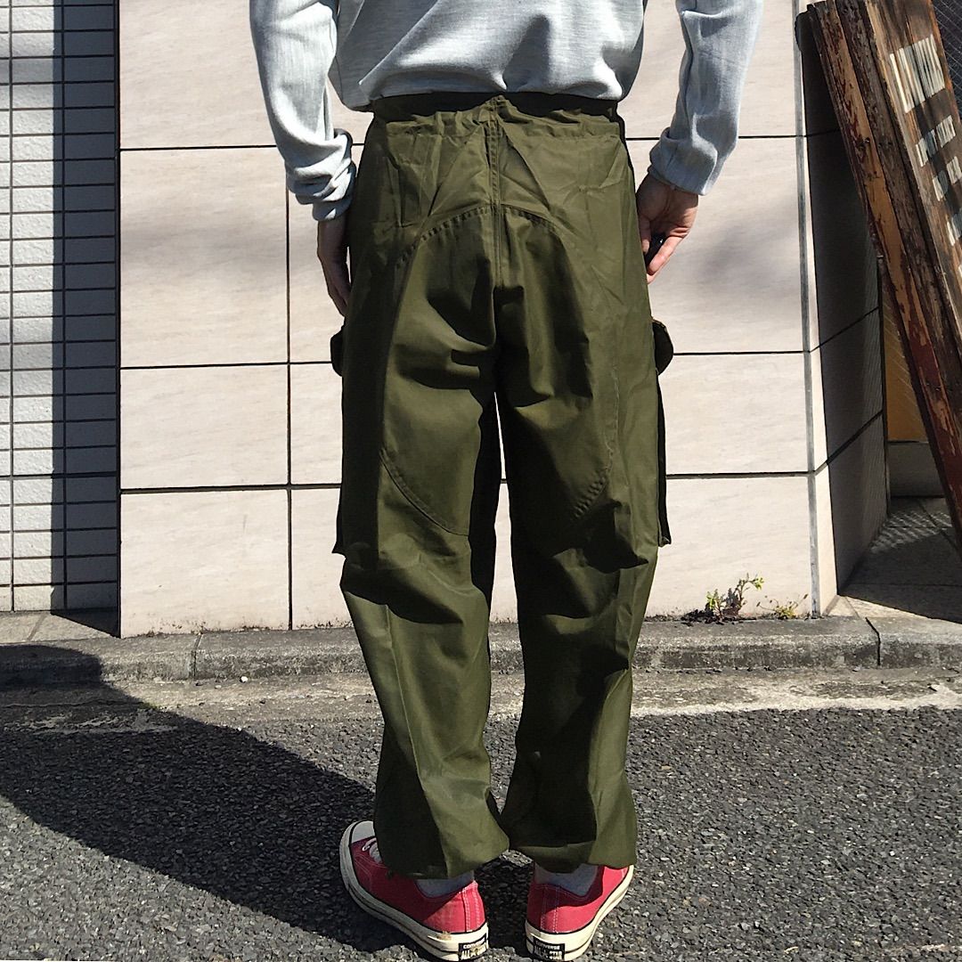 80s デッドストック【Canadian Army】カナダ軍 ウィンドプルーフ オーバーパンツ カーゴパンツ ECW Windproof Overpants L-S