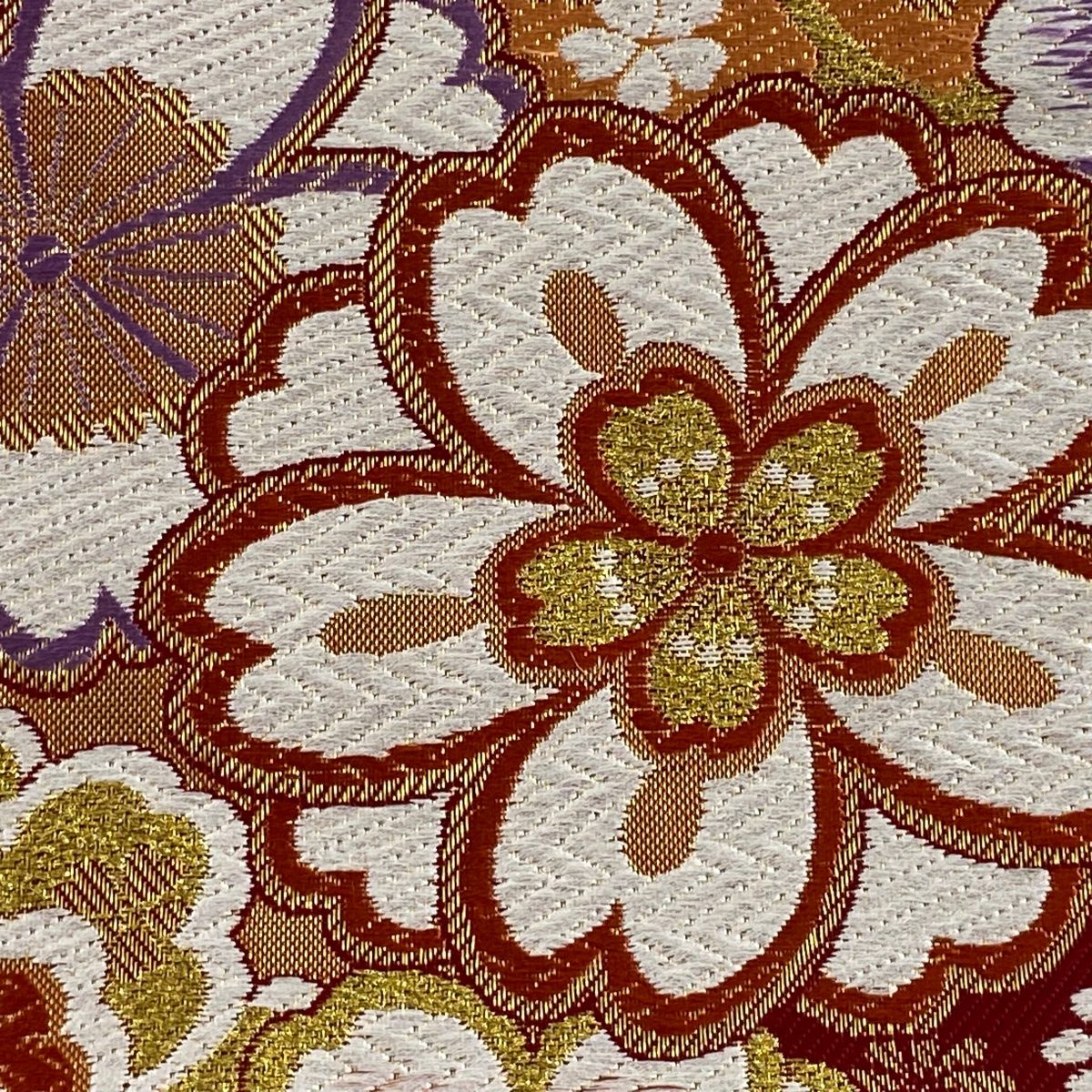 袋帯 美品 秀品 桜 牡丹 金糸 箔 赤 六通 正絹 【中古】 - メルカリ