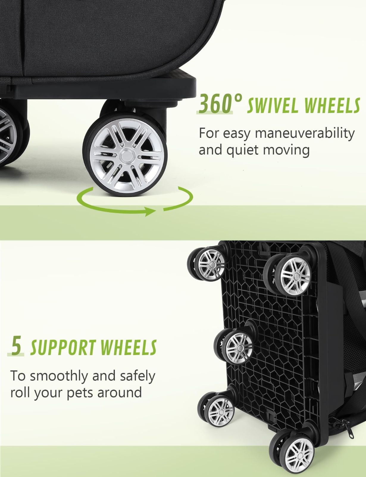 まで限定 折り畳み 取り外し な車輪 ペットキャリーケース 小型犬 ドライブ 犬 旅行 WAY 3 通院 カート キャリー 防災 猫用 避難用 猫 キャスター付き キャリー ペットキャリー ペットキャリー ブラック リュック 期間限定割引40%！