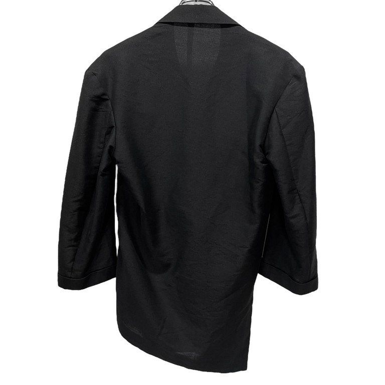 Yohji Yamamoto - Yohji Yamamoto Femme 01SS ピークドラペル変形カットアシンメトリー1Bテーラードジャケット Archive コート レディース Yohji Yamamoto Femme 01SS ピークドラペル変形カット