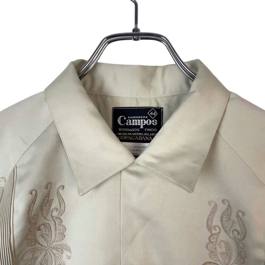 00sメキシコ製GUAYABERA CAMPOS COPACABAキューバシャツ半袖
