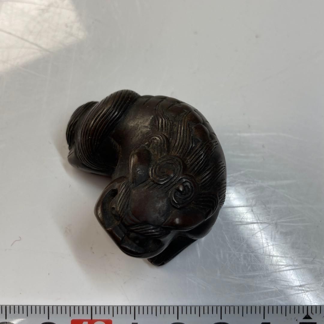 江戸時代 木彫獅子極上手根付 14g 本Y6-0226☆トトコ - メルカリ