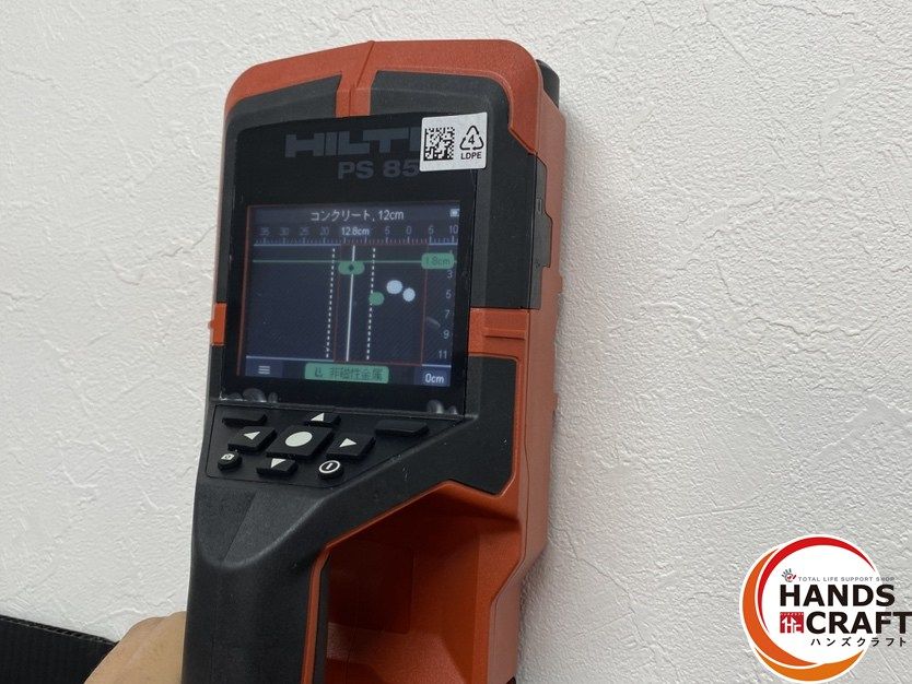 ● HILTI ヒルティ PS85 ウォールスキャナー 探査深さ 200mm バッテリー 10.8V|3.95Ah ×1 充電器 ケース付 実使用1回のみ