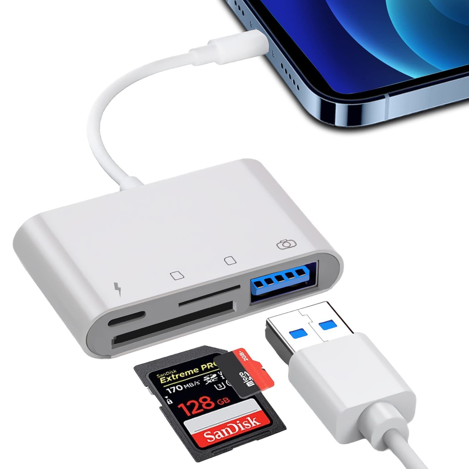 簡単データ転送　USBカメラアダプタ　iPhone OTG 2023最新型　US