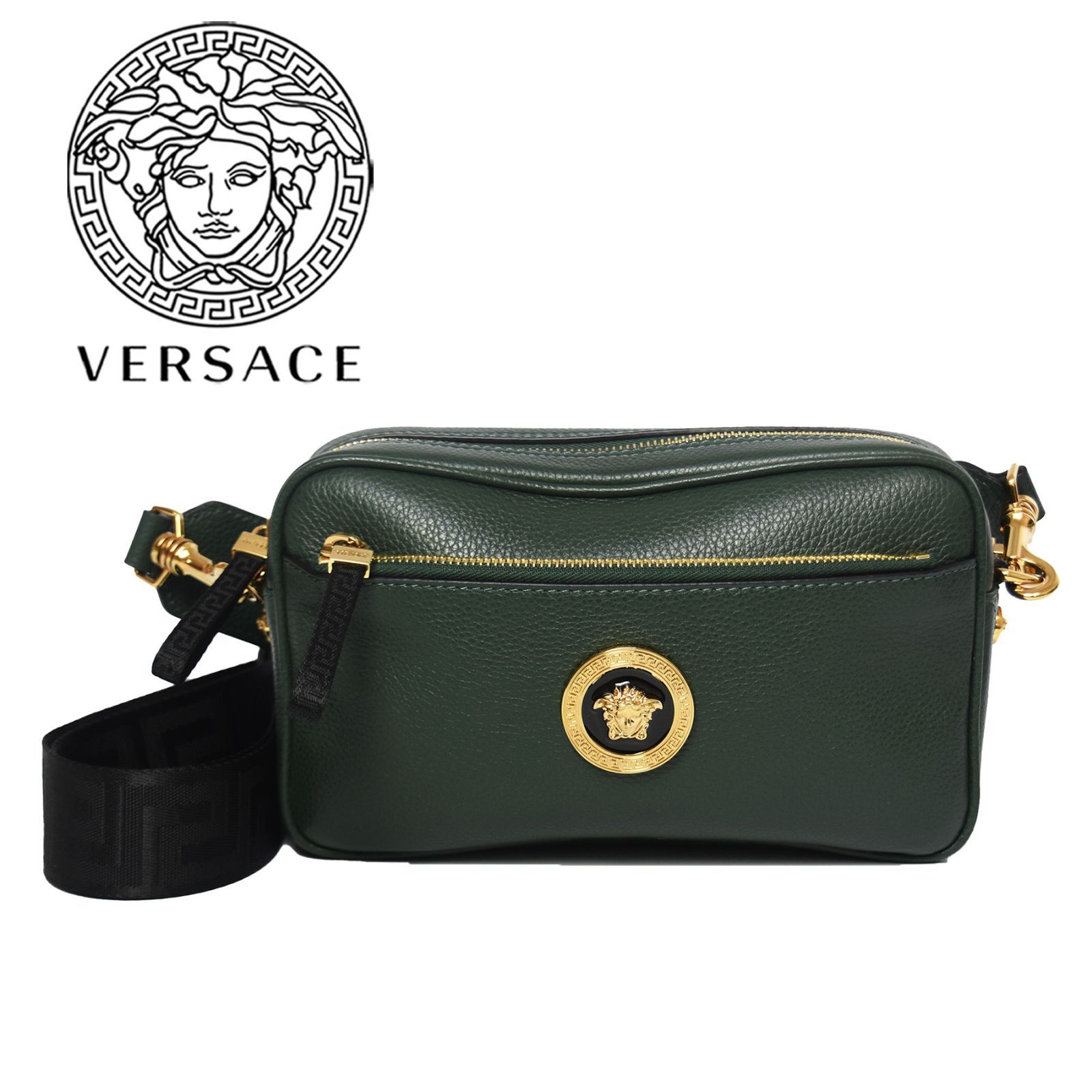 VERSACE カーフレザー ボディバッグ ショルダーバッグ 2way レディー