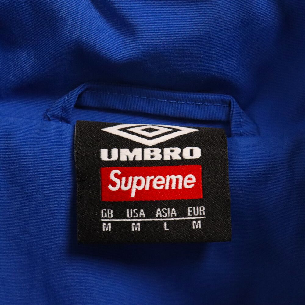 SUPREME (シュプリーム) 23SS×Umbro Track Jacket アンブロ アーチフロッキープリント ナイロン トラックジャケット  ブルー