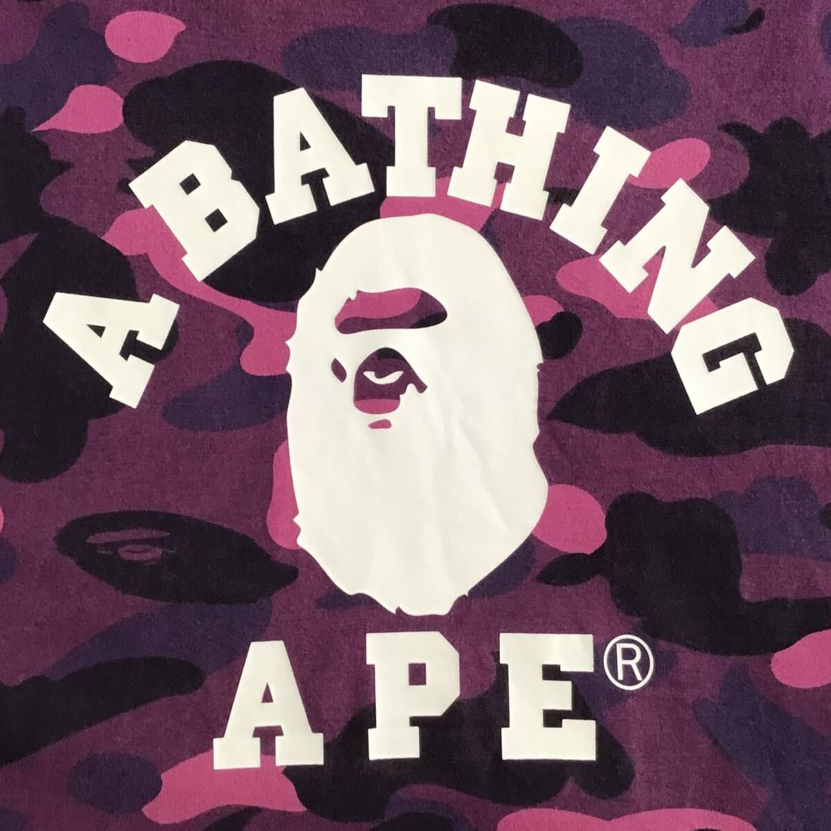 Purple camo カレッジロゴ タンクトップ Lサイズ a bathing ape BAPE 
