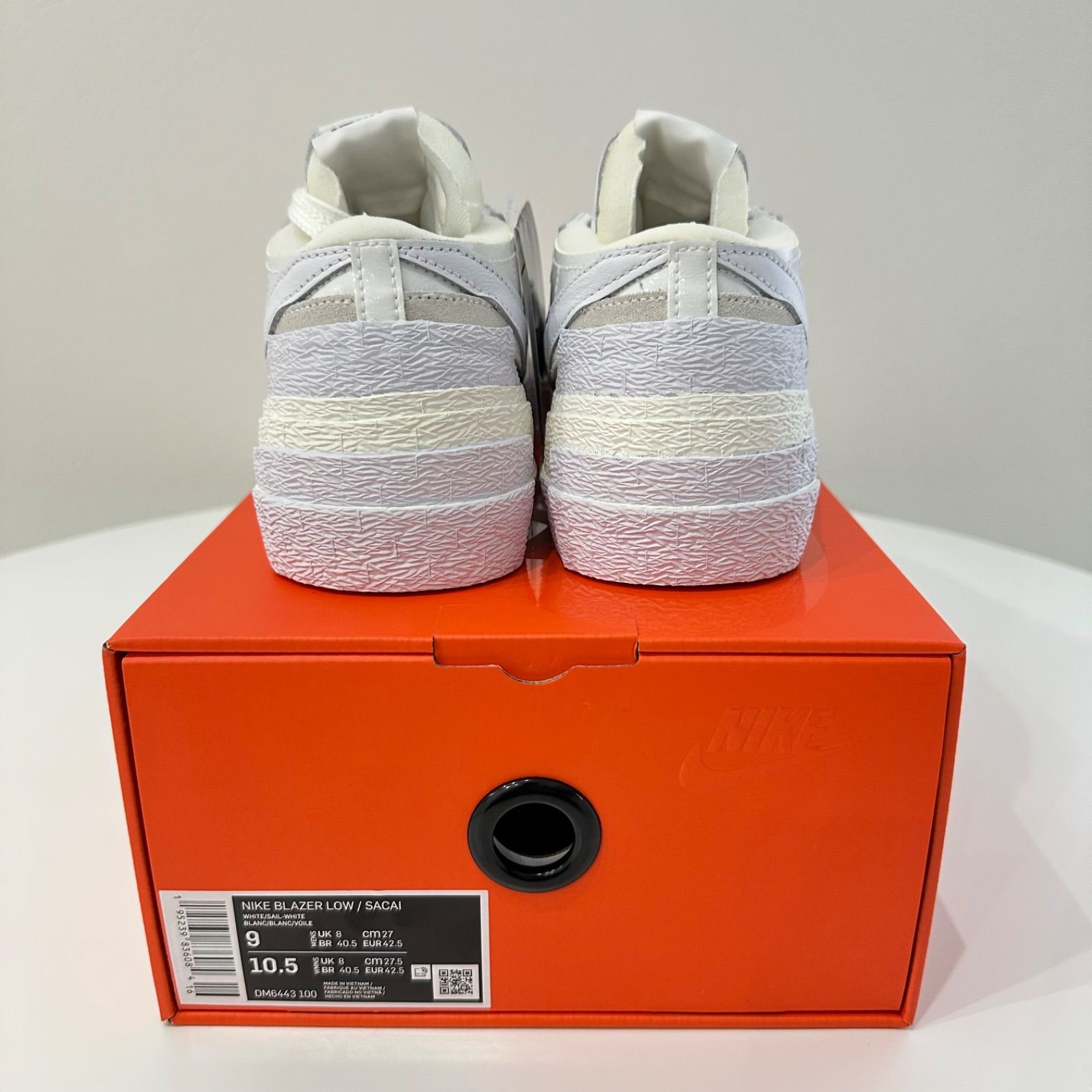 NIKE BLAZER LOW SACAI ホワイト Nike X Sacai White Orange