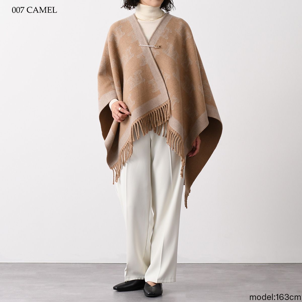 Max Mara マックスマーラ ポンチョ アウター FRINE ウール ジャカード