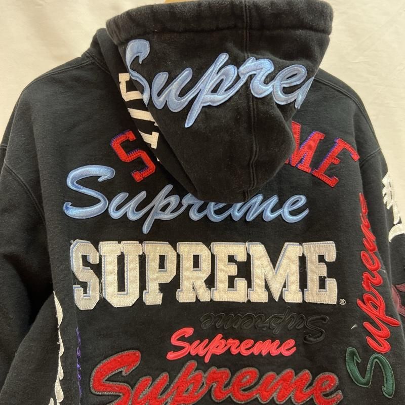 Supreme シュプリーム 袖プリント　ロゴ　パーカー Supreme - シュプリーム 袖ロゴ 人気Sの通販 by はいさい