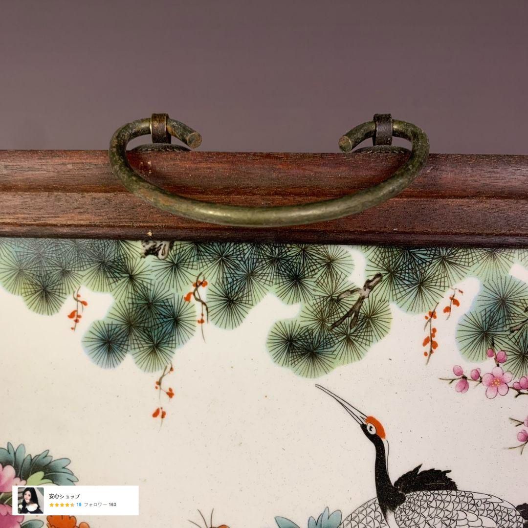 景徳鎮 粉彩六鶴同春図 陶板画 掛飾 装飾品 工芸品 美術品 置物 景徳鎮 粉彩六鶴同春図 陶板画 掛飾 装飾品 工芸品 美術品 置物