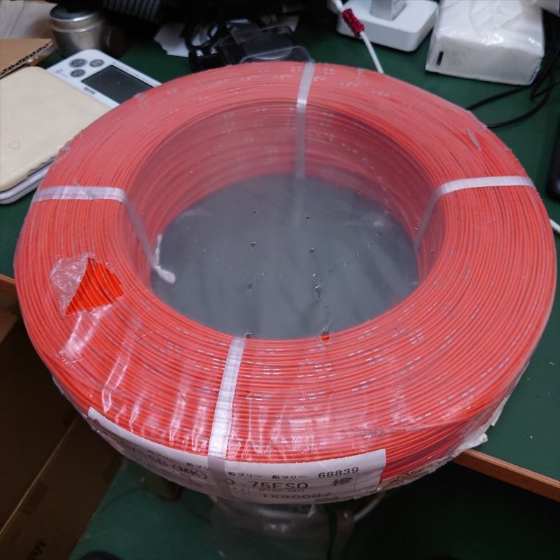 使ってみてよ AVSSB電線，0.75sq，オレンジ，東日京三電線，1000m