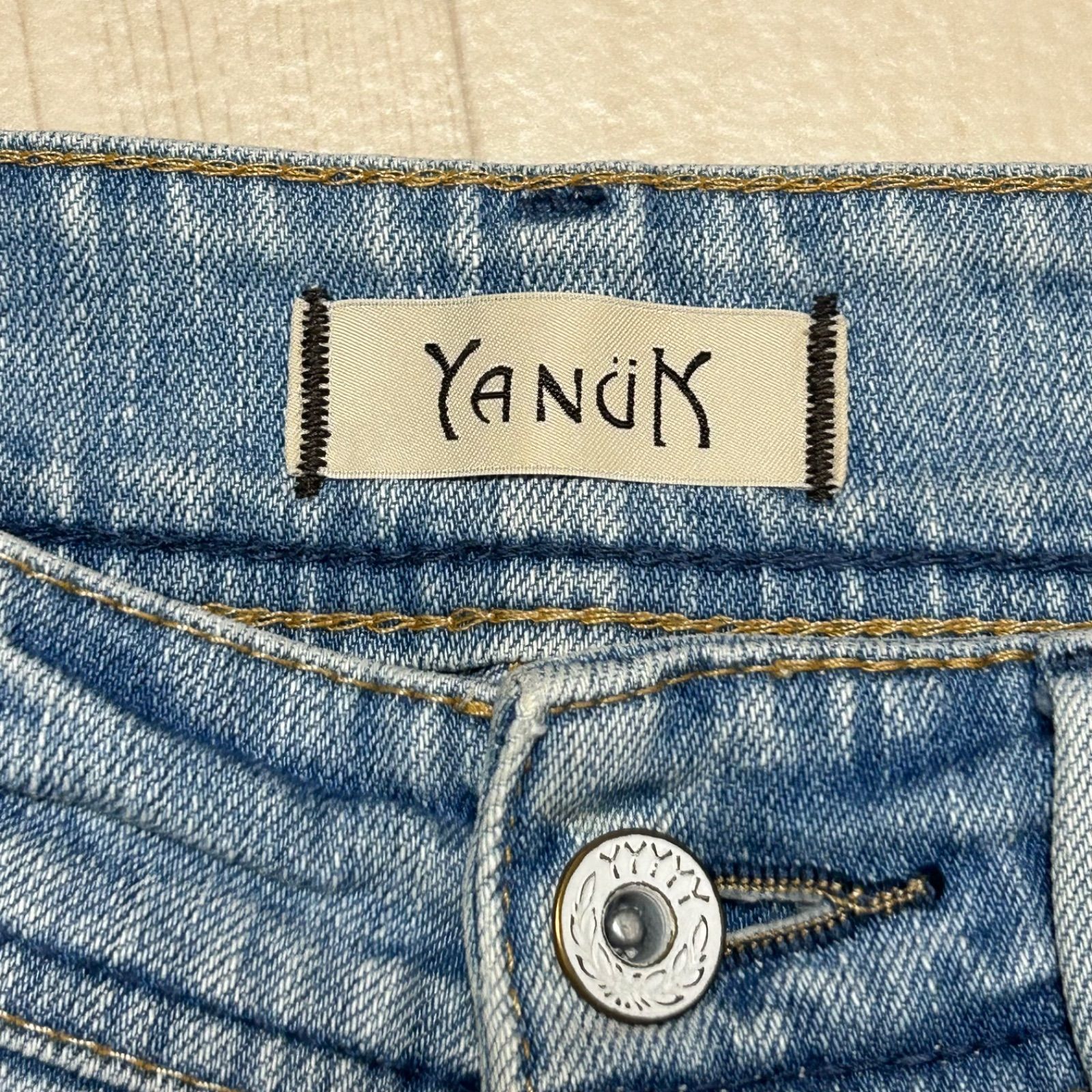 YANUK × 野沢和香 ヤヌークPurity ワイドストレートデニムパンツ