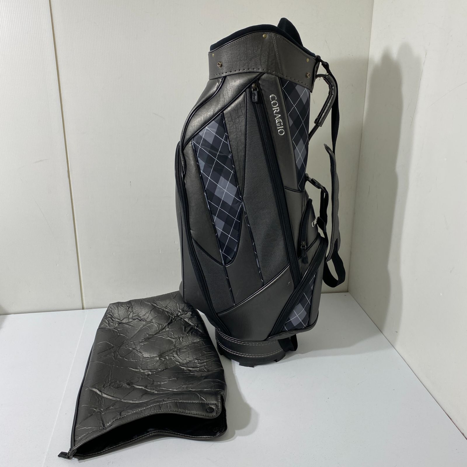 キャディバッグ　CORAGIO 激シブ クロコダイル柄 鰐革 キャディバッグ CORAGIO コラッジオ