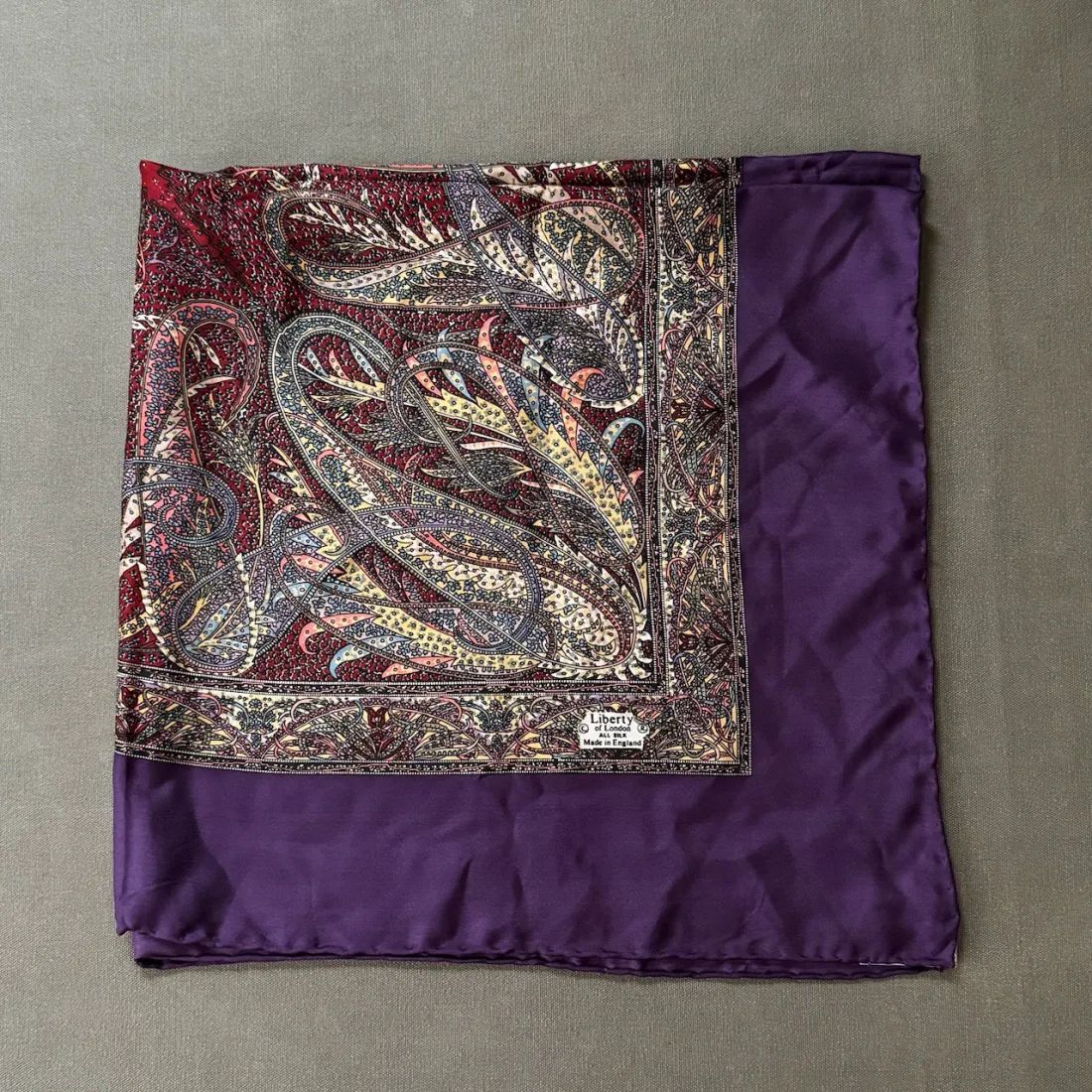 リバティプリント LIBERTY Paisley Silk Scarf 英国リバティ シルク100
