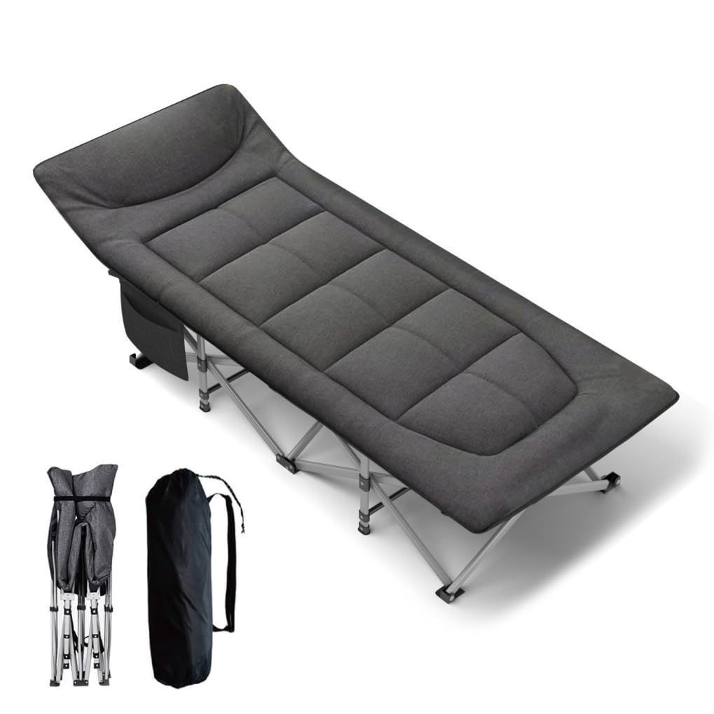 Overmont 折り畳み式ベッド 簡易ベッド 耐荷重250kg キャンプコット