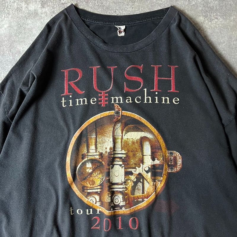 2010 RUSH オフィシャル Time Machine ツアー 両面 プリント 半袖 T