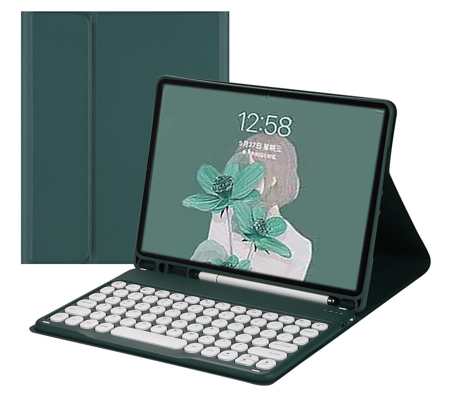 在庫処分】Disonbeir iPad Mini 6 キーボード ケース 丸型キー 可愛い