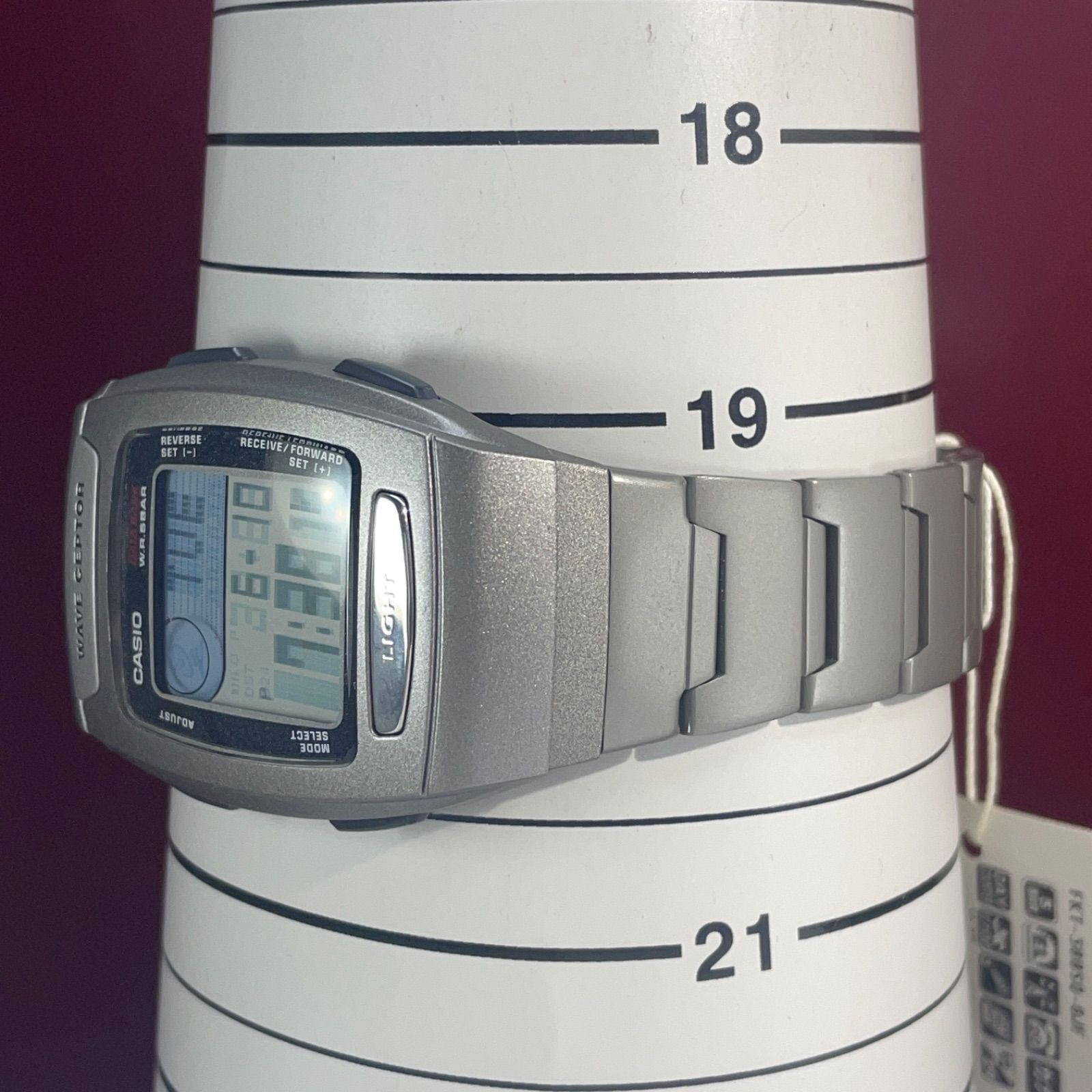 未使用 カシオ 電波時計 wave ceptor データバンク 日本製 腕時計 未使用 カシオ 電波時計 wave ceptor データバンク 日本製 腕時計