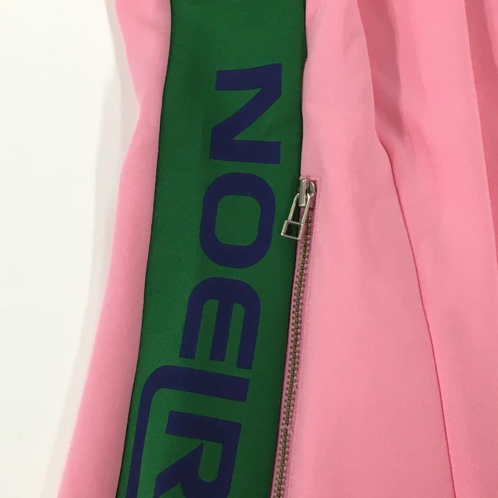 超美品】ノエルレシール ノースリーブワンピース ピンク×グリーン