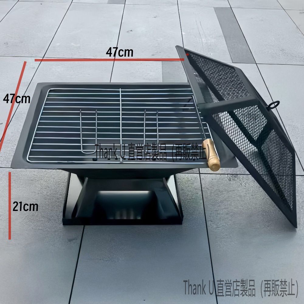 蓋付き屋外バーベキューコンロ｜野外キャンプ用ストーブ｜暖房 家庭用肉焼き バーベキュー架台 BBQ