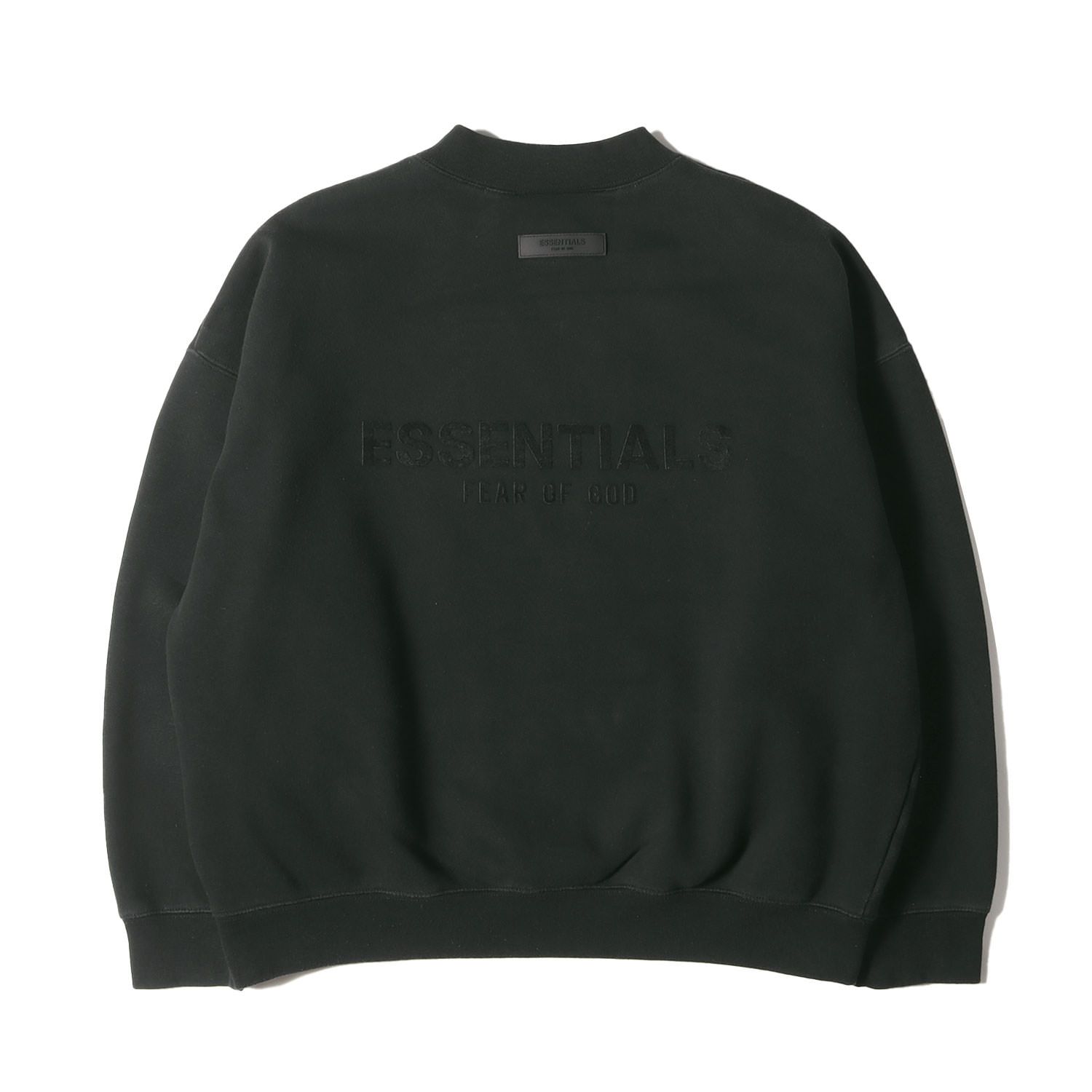 Essentials ブラック黒スウェット トップス 人気ロゴ Lサイズ裏起毛