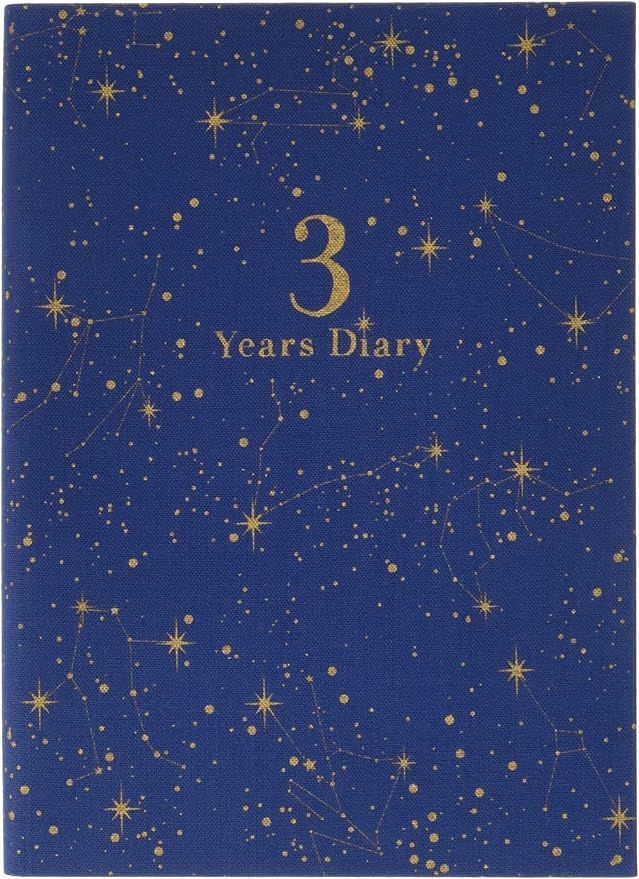 アーティミス ARTEMIS 日記帳 3年連用 星座 : 3年連用日記帳 0 Past メール便ご選択で送料無料 日常使いの3年日記 B6 紺 | この手帳は凄い！日記や長期計画を比較できる「3年連用ダイアリー 5月25日はポイント最大10倍祭＼楽天1位／