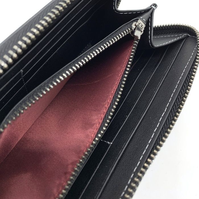 COACH コーチ CW296 スター型押し ラウンドファスナーレザーウォレット