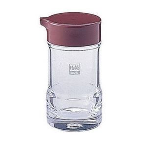 【60個セット】 ソース差し/調味料入れ 【レッド 容量220ml】 丈夫な仕様 シール付き ノーブル 〔キッチン 台所〕