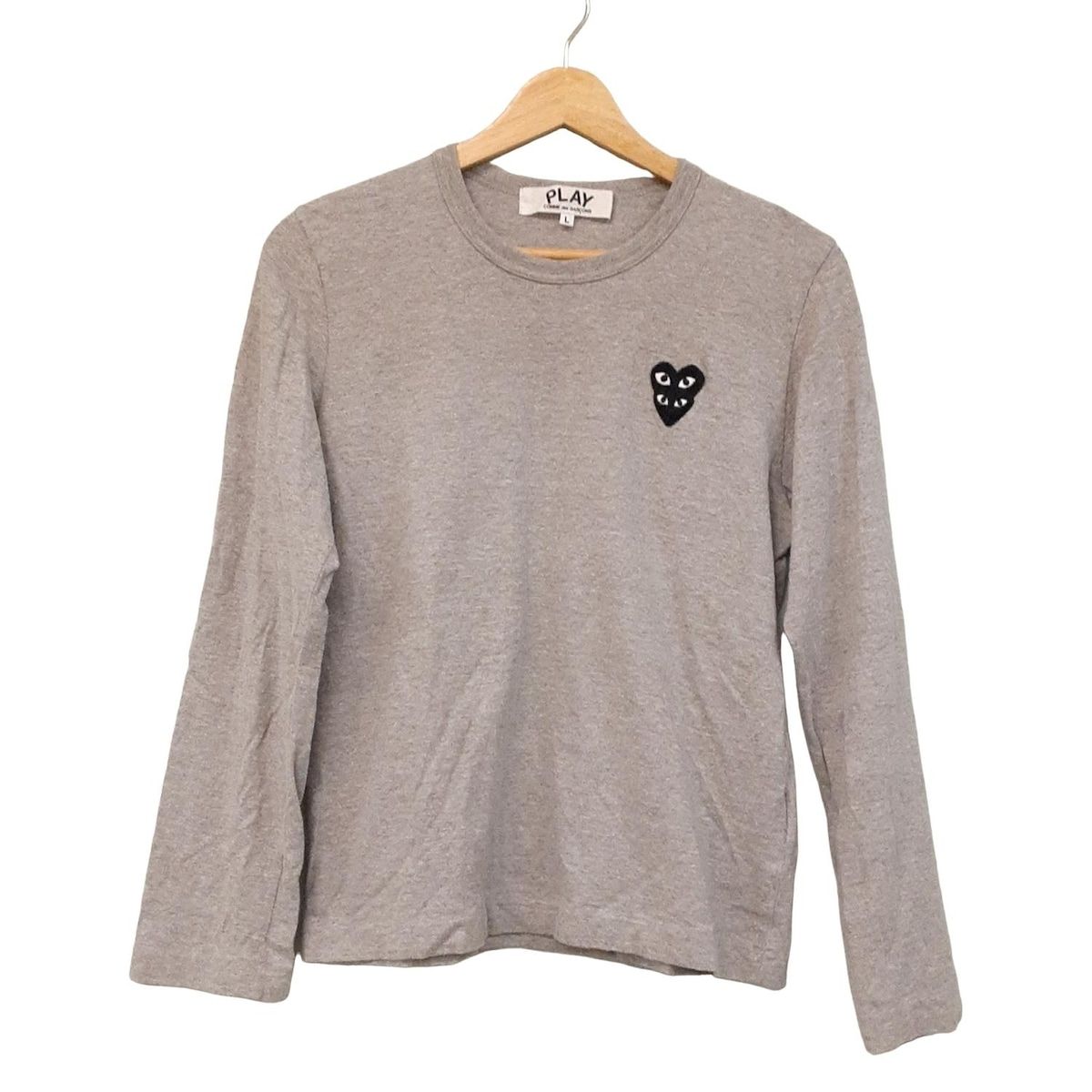 play comme des garcons 長袖tシャツ　レディースLサイズ PLAY COMME des GARCONS プレイ コムデギャルソン ロンT レッド