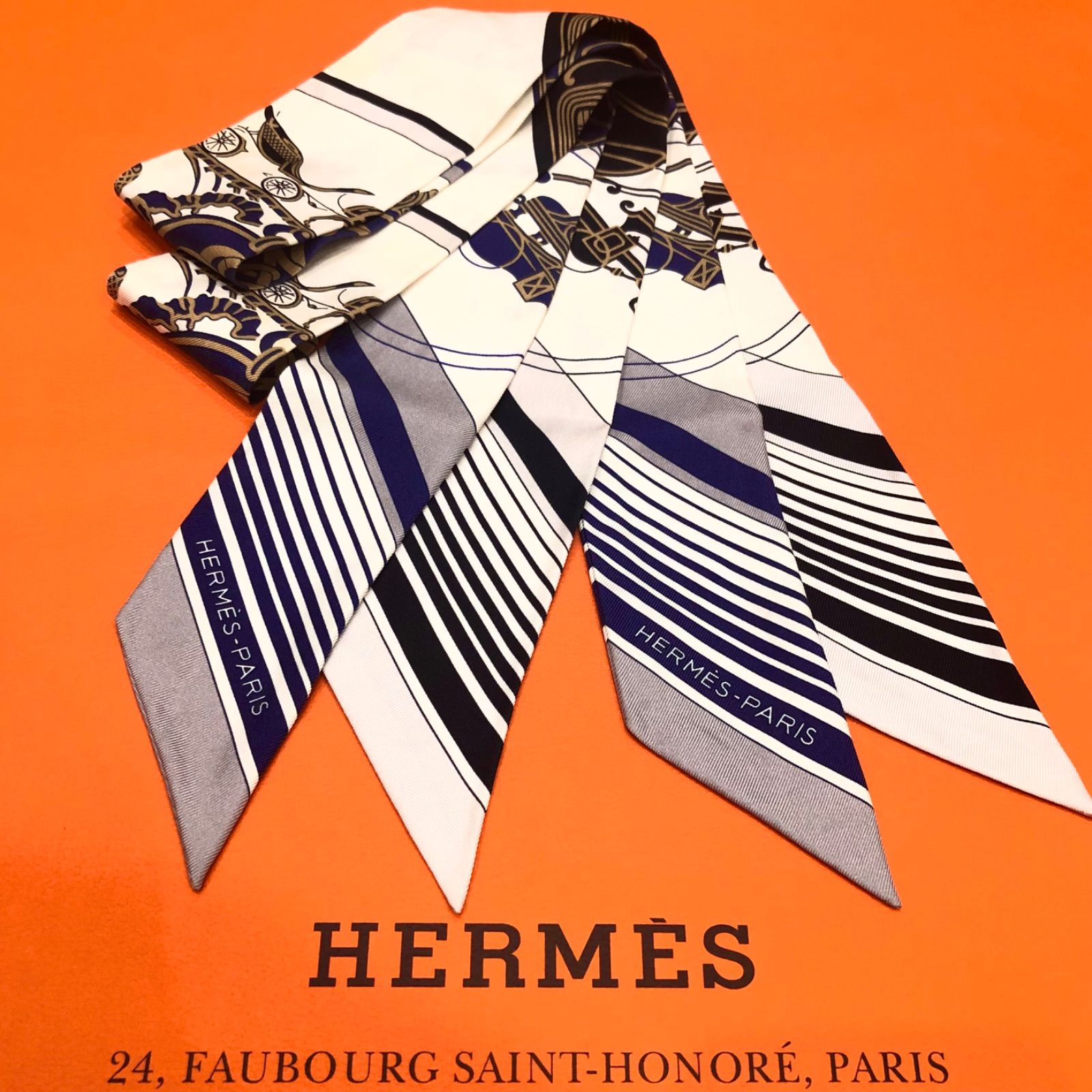 ２本セット】HERMES エルメス ツイリー リボンスカーフ EX-LIBRIS エクスリブリス - メルカリ