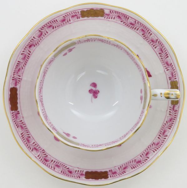 ヘレンド カップ&ソーサー□インドの華 ピンク C&S 2客セット HEREND