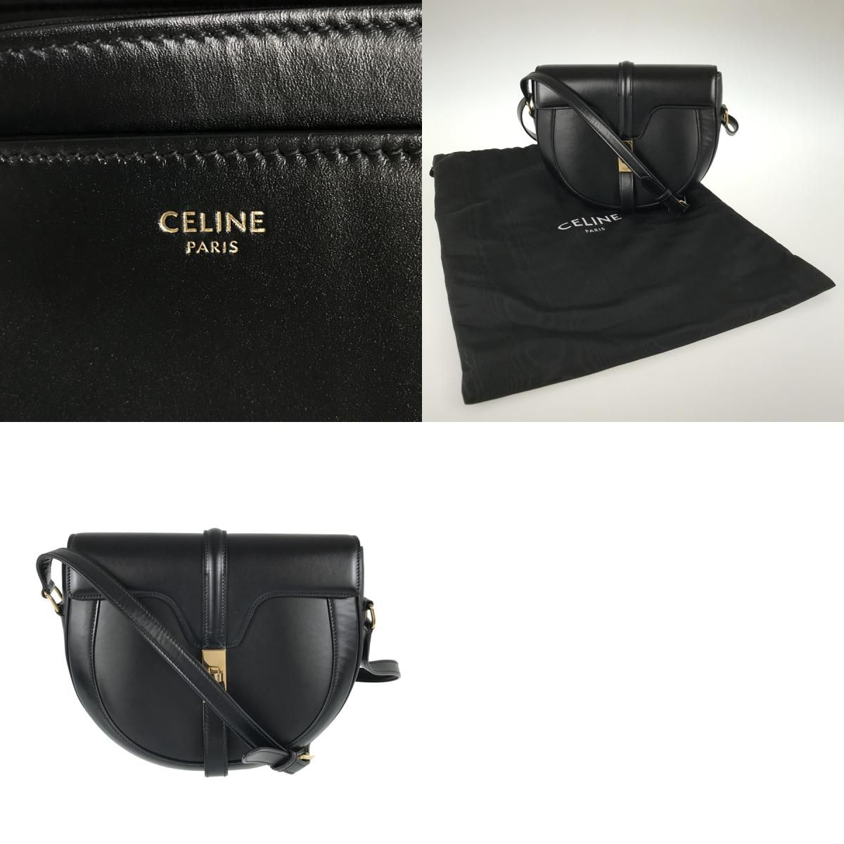 セリーヌ CELINE ブサス 16 セーズ ミディアム レザー ショルダー 