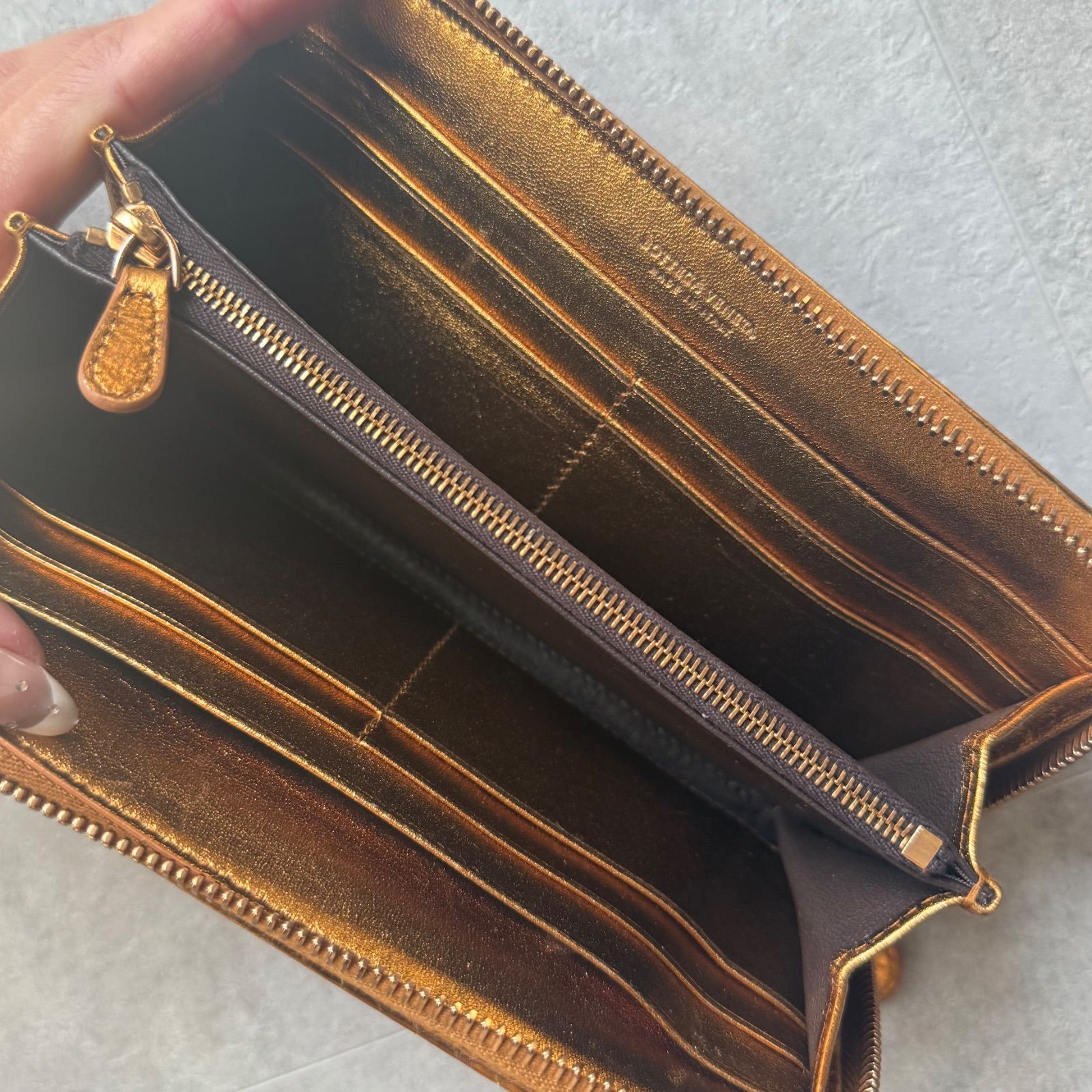 【極美品】ボッテガヴェネタ レザー 長財布 イントレチャート 編み込み ブラウン 極美品】ボッテガヴェネタ レザー 長財布 イントレチャート 編み込み