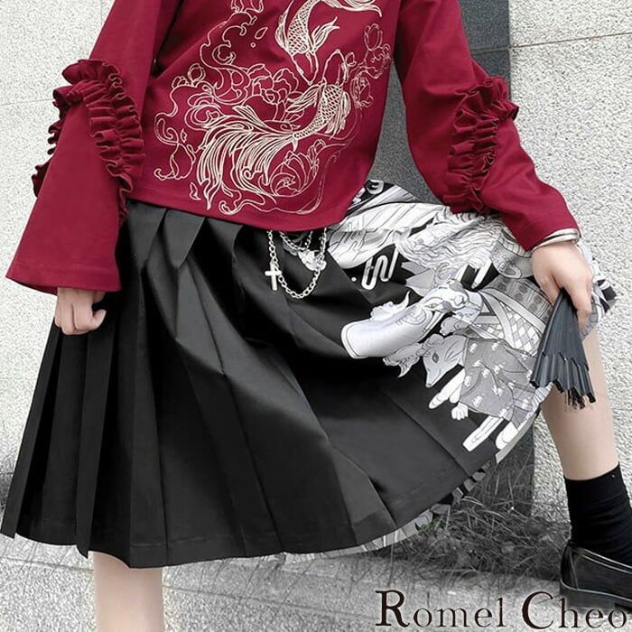 アンティークスカート ドット釦FレザーミニSK|RETRO GIRL | RETRO GIRL ONLINE STORE