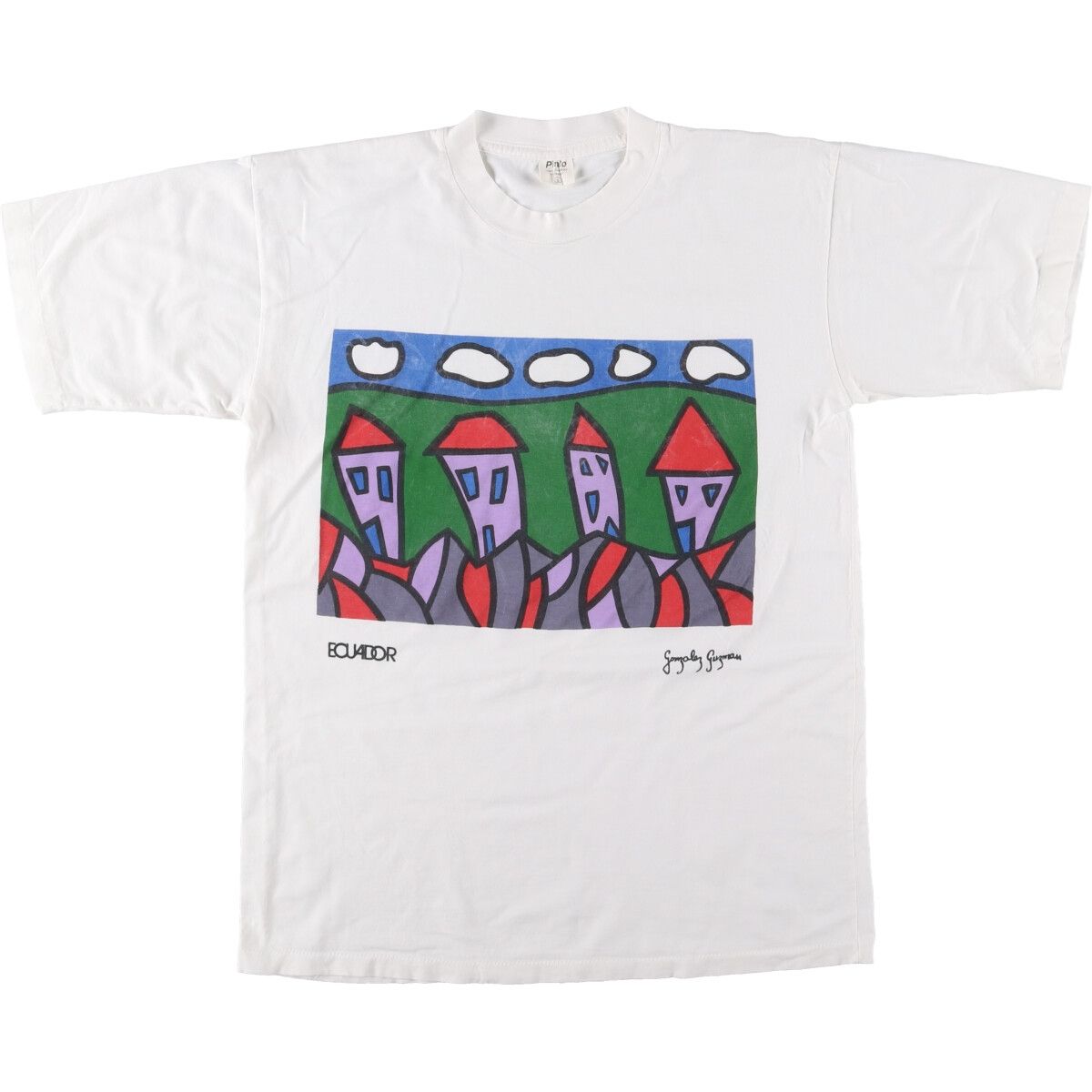 古着 PINTO プリント アートTシャツ メンズL相当 ヴィンテージ|eaa548850
