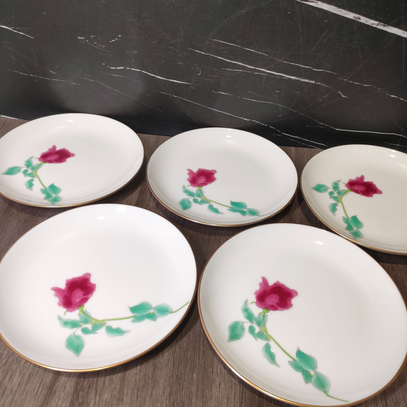 香蘭社 ローズガーデン 小鉢揃 金彩 希少品 香蘭社 小鉢5客 金彩